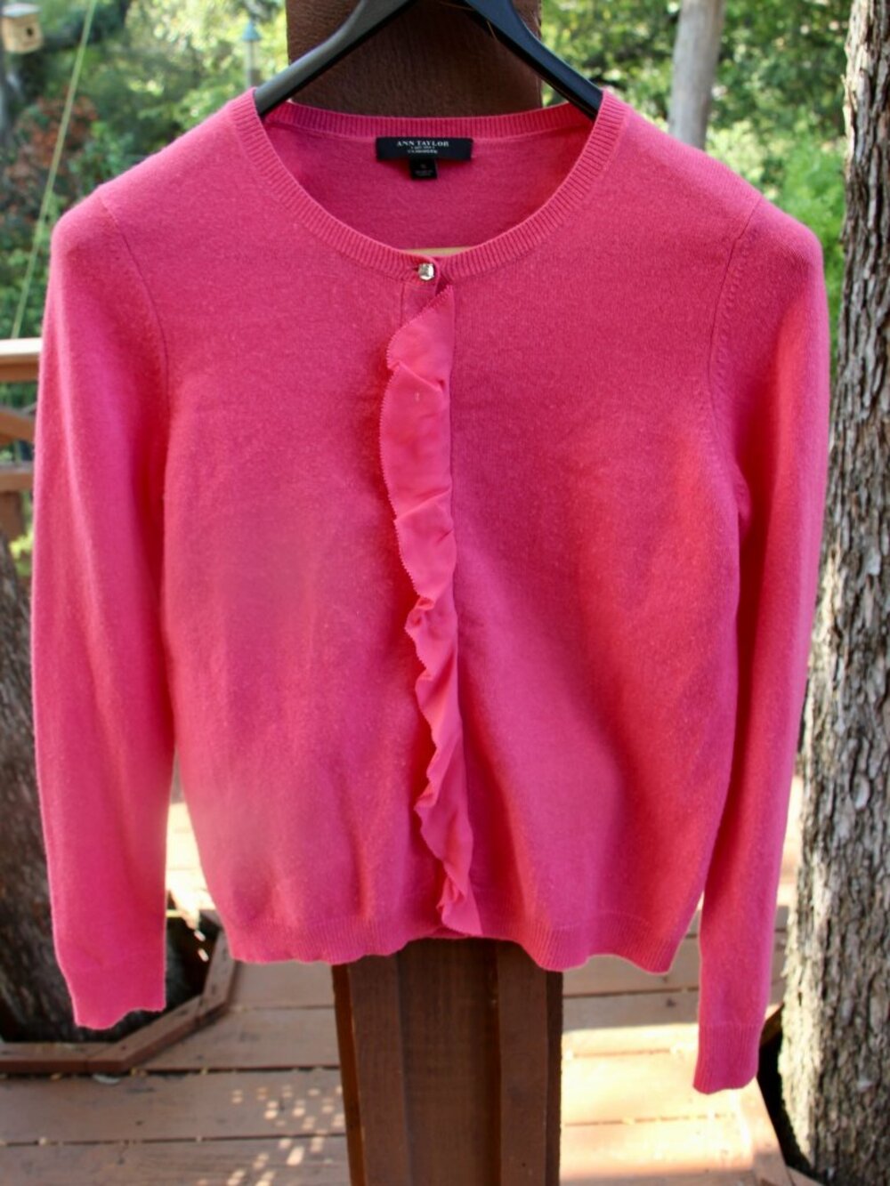 Ladies cashmere sweater with rhinstone bottons from Ann Taylor size S